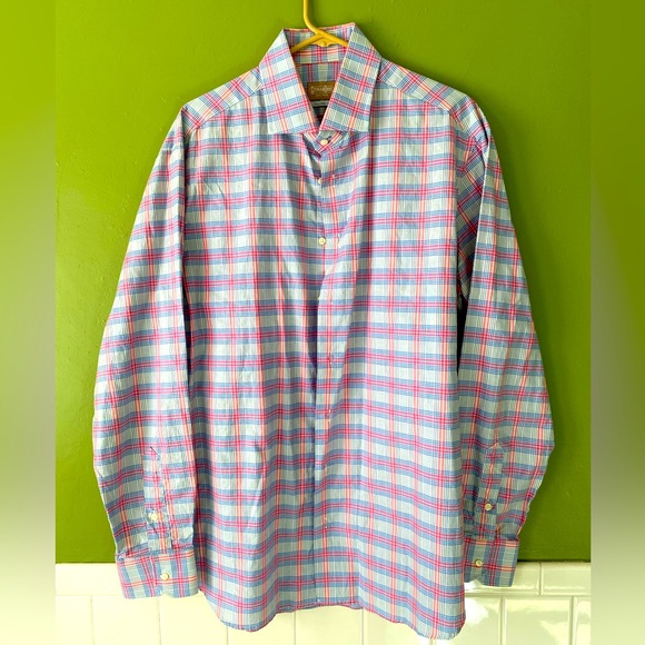 Gitman Brothers tailored fit dress shirt fits like big XL - Picture 1 of 4